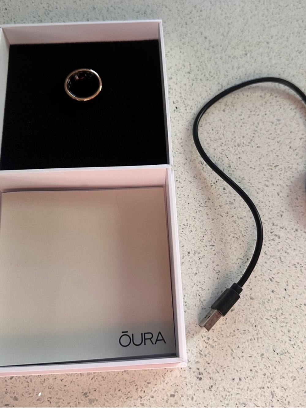 Oura Rose Gold and Black Two-Tone Women's Ring - Picture 6 of 7